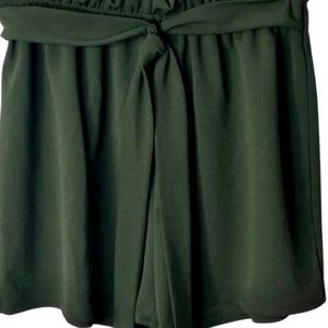 BWT Autumn Sunset Green Soft Pull On Tor Waist Shorts Size
